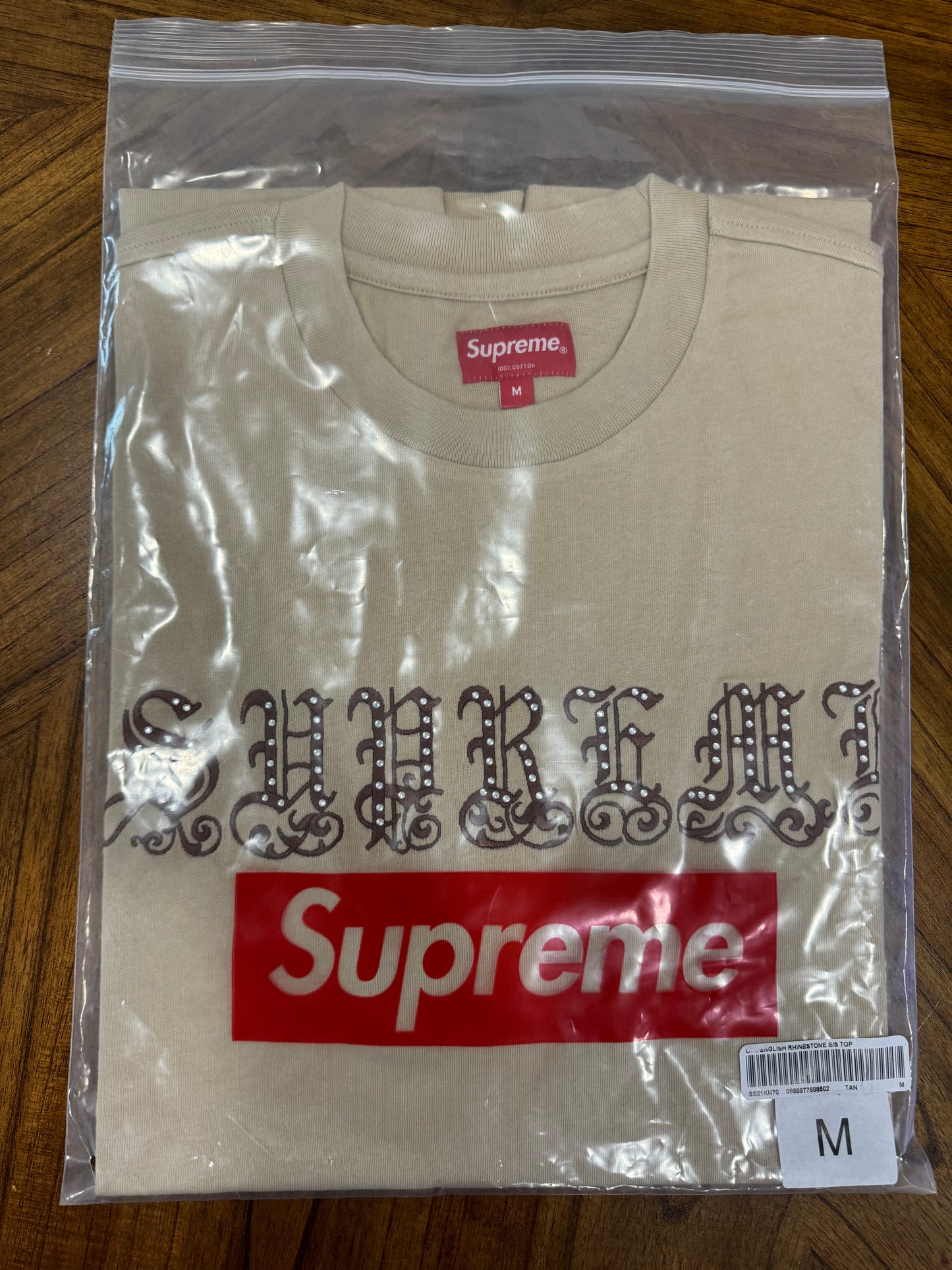 Supreme Old English Rhinestone S/S Top