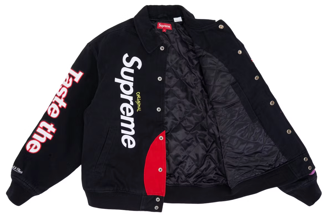 Supreme Skittles Mitchell & Ness Varsity Jacket