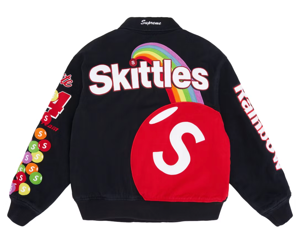Supreme Skittles Mitchell & Ness Varsity Jacket