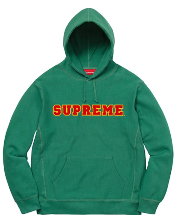 Supreme Cord Collegiate Logo Hooded Sweatshirt