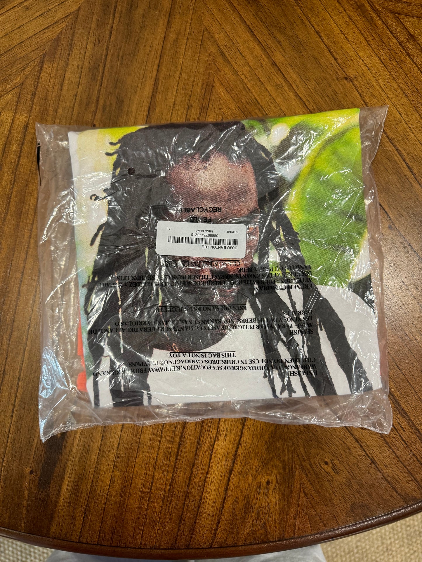 Supreme Buju Banton Tee Neo Orange