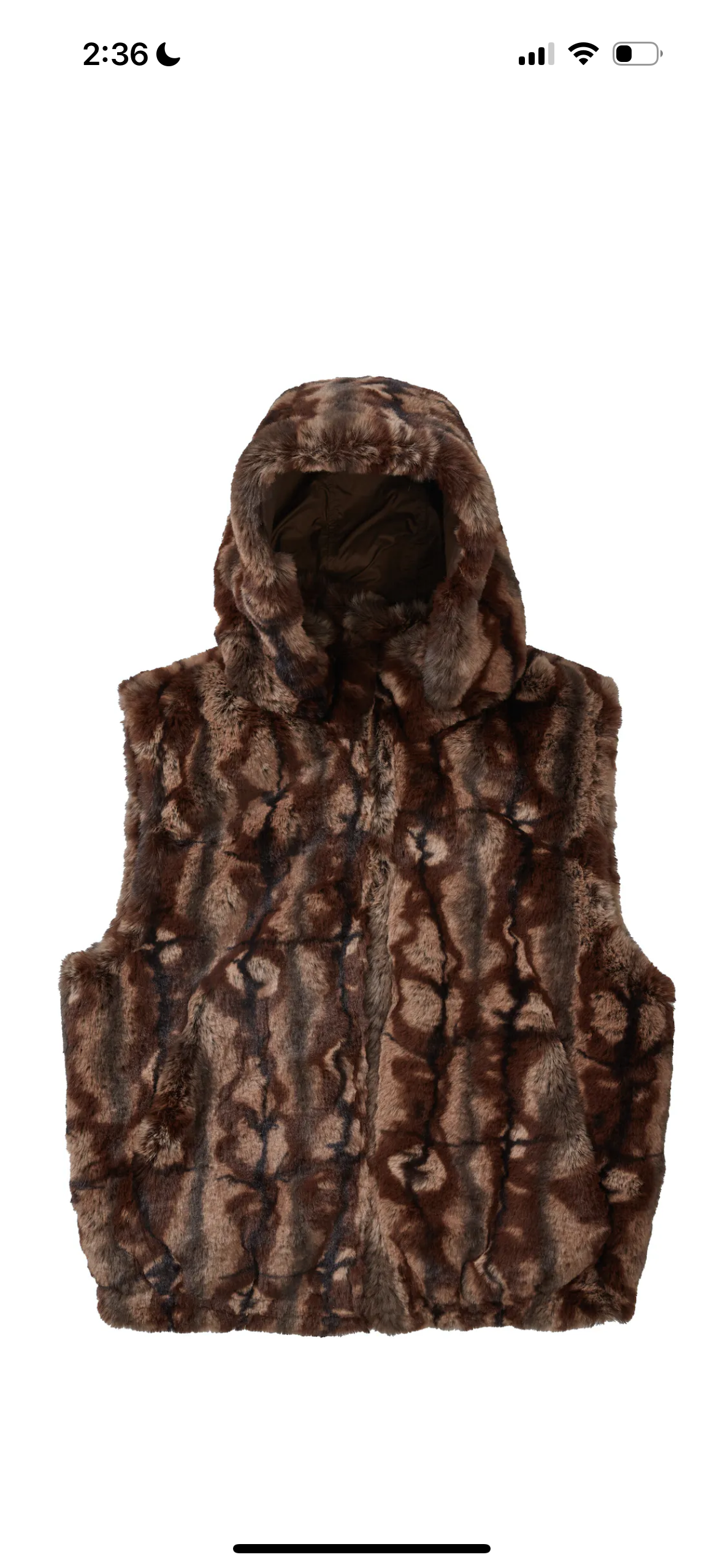 Supreme Faux Fur Hooded Vest
