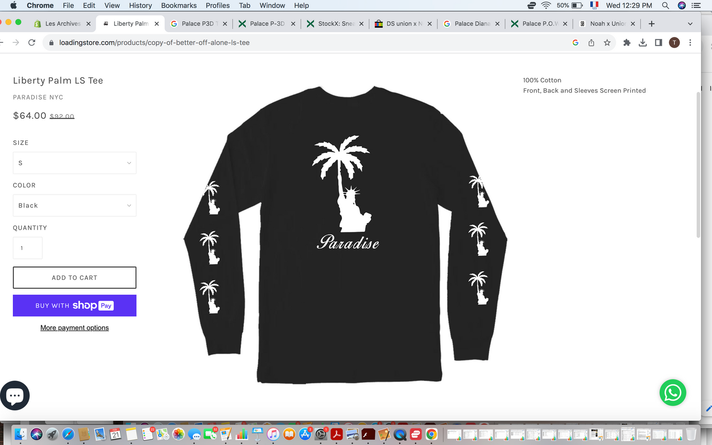 Paradise NYC Liberty Palm LS Tee
