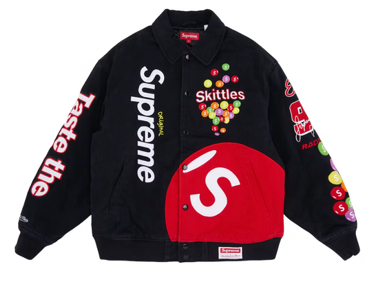 Supreme Skittles Mitchell & Ness Varsity Jacket